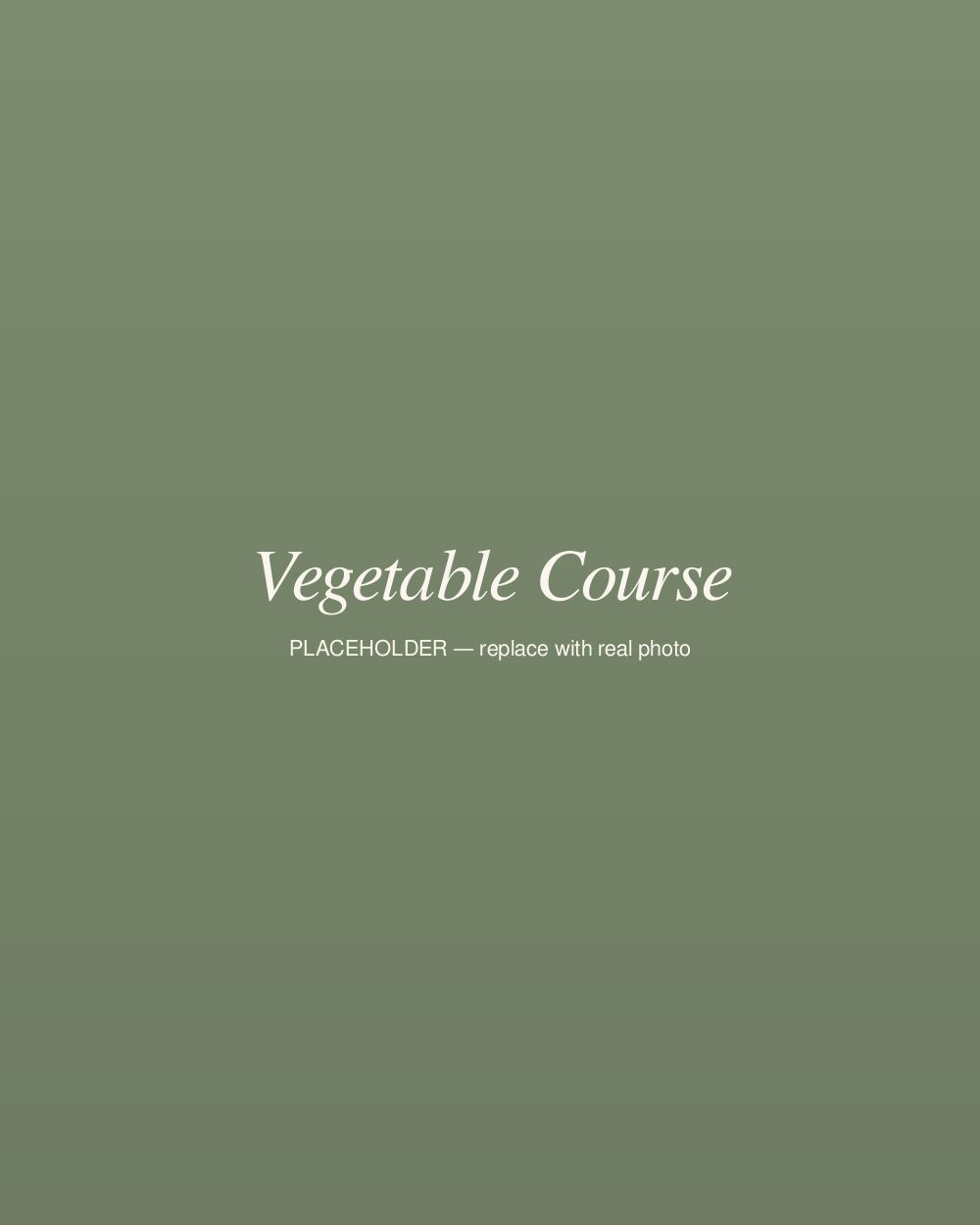 Seasonal vegetables arranged on a plate