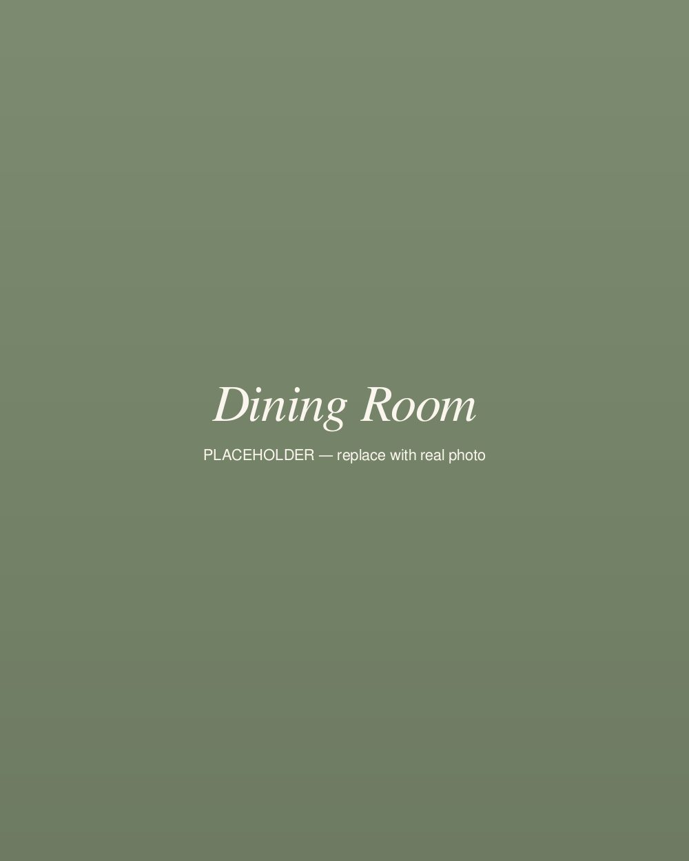 Dining room interior with warm lighting
