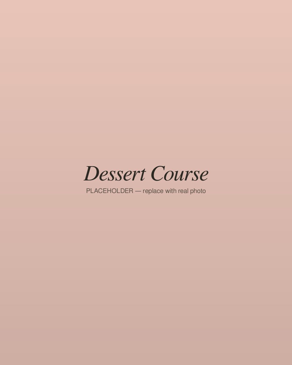 Close-up of a dessert course
