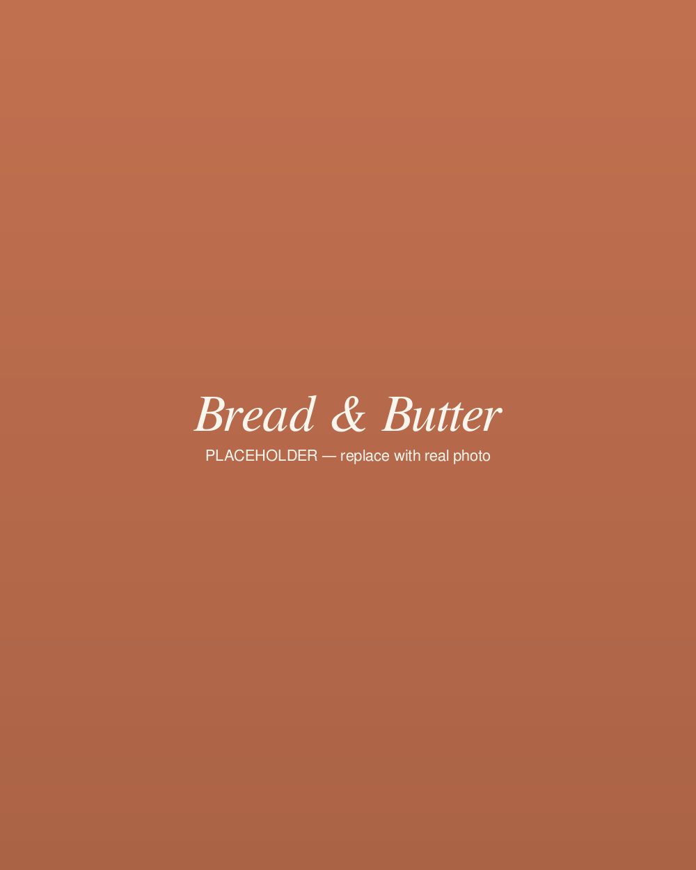Bread course served with cultured butter