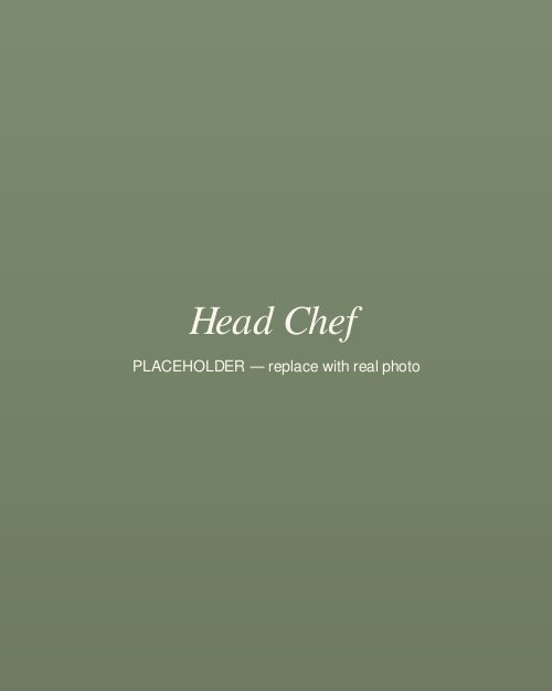 Portrait of the head chef