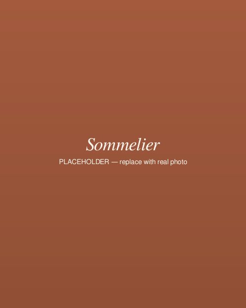 Portrait of the head sommelier