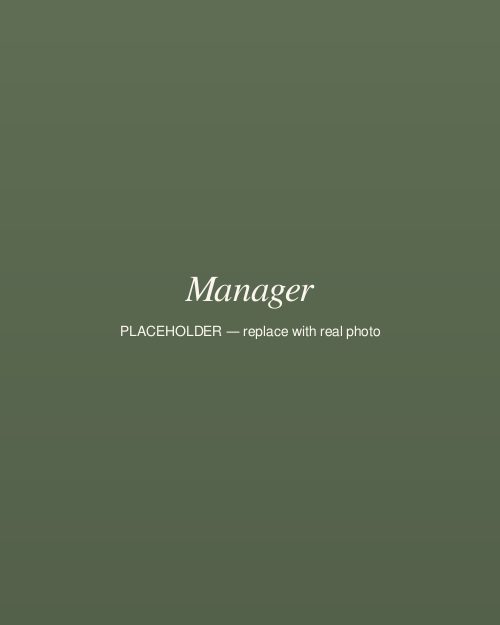 Portrait of the restaurant manager